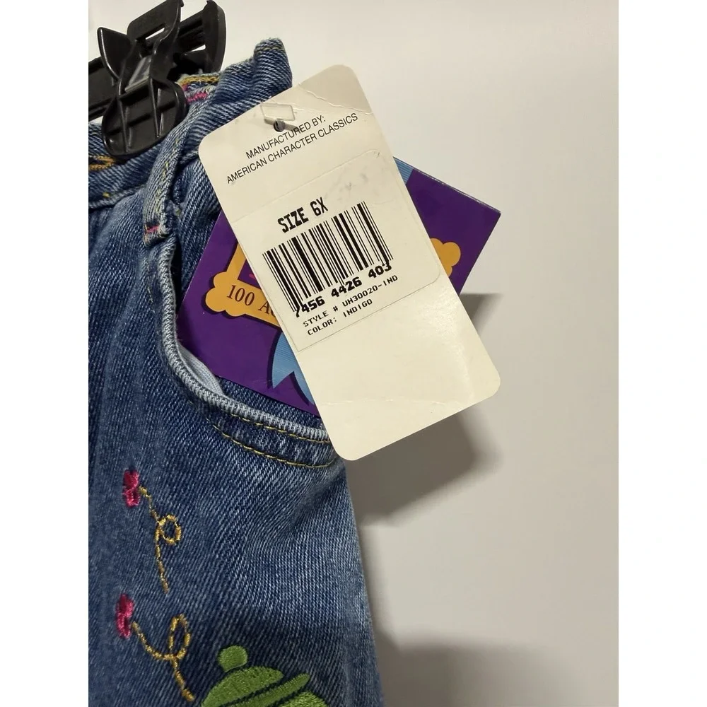 Vintage Winnie The Pooh Jeans Kids Size 6 Embroidered New With Tags. Fast Ship